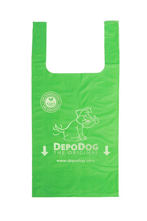 Afbreekbare groene hemdtas hondenpoepzakjes 500 st. DepoDog
